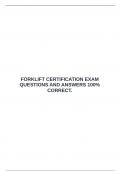  FORKLIFT CERTIFICATION EXAM QUESTIONS AND ANSWERS 100&percnt; CORRECT&period;