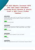 WGU D253 Objective Assessment &lpar;NEW 2025&sol; 2026 Update&rpar; Values-Based Leadership Review&vert; Questions & Answers&vert; Grade A&vert; 100&percnt; Correct &lpar;Verified Solutions&rpar;