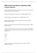 DHN Final Exam Review Questions With Correct Answers&period;
