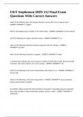 UKY Stephenson DHN 212 Final Exam Questions With Correct Answers 