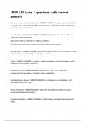 DHN 312 exam 1 questions with correct answers&period;