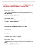 CWB Level 2 Study Questions rev 1 EXAM 2025 with all  the correct answers &lpar;Actual test 100&percnt; verified&rpar;