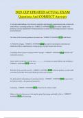 2025 CEP UPDATED ACTUAL EXAM  Questions And CORRECT Answers 