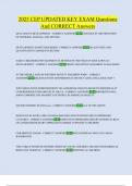 ALL 2025 CEP KEY EXAM QUESTIONS AND CORRECT ANSWERS