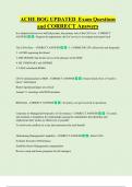 ACHE BOG UPDATED  Exam Questions  and CORRECT Answers 