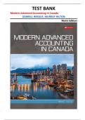 Test Bank for Modern Advanced Accounting in Canada &lpar;9th Edition&rpar; by Darrell Herauf and Murray Hilton &vert;all chapters covered&vert;