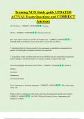 Training NCO Study guide UPDATED   ACTUAL Exam Questions and CORRECT  Answers