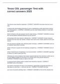 Texas CDL passenger Test with correct answers 2025