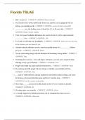Florida TSLAE Questions And Answers With Complete Solutions 100&percnt; Correct Answers