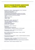 BCH210 EXAM REVIEW QUESTIONS WITH ALL CORRECT ANSWERS 