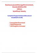 Business Law and the Legal Environment&comma; Standard Edition&comma; 9th Edition - Complete Chapter Solutions Manual &lpar;Chapters 1-44&rpar;