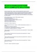 BCH210 EXAM QUESTIONS WITH COMPLETE SOLUTIONS 