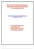 Business Strategy&comma; Development&comma; Application&comma; 4th Canadian Edition &ndash; Instructor's Manual  by Gary Bissonette