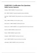 NAHP EKG Certification Test Questions With Correct Answers