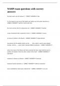 NAHP exam questions with correct answers