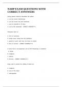 NAHP EXAM QUESTIONS WITH CORRECT ANNSWERS