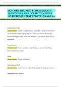 STUDY BUNDLE &vert;&vert;ALF CORE TRAINING FLORIDA EXAMS &vert;&vert;QUESTIONS & 100&percnt; CORRECT ANSWERS &lpar;VERIFIED&rpar; &vert; LATEST UPDATE &vert; GRADE A&plus;