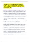 BCH4024 EXAM 1 QUESTIONS WITH ALL CORRECT ANSWERS GRADED A&plus; 