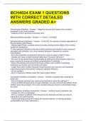 BCH4024 EXAM 1 QUESTIONS WITH CORRECT DETAILED ANSWERS GRADED A&plus; 