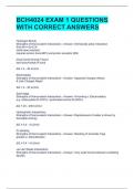 BCH4024 EXAM 1 QUESTIONS WITH CORRECT ANSWERS 