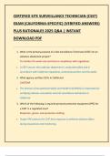 CERTIFIED SITE SURVEILLANCE TECHNICIAN &lpar;CSST&rpar;  EXAM &lpar;CALIFORNIA-SPECIFIC&rpar; &lpar;VERIFIED ANSWERS&rpar;  PLUS RATIONALES 2025 Q&A &vert; INSTANT  DOWNLOAD PDF