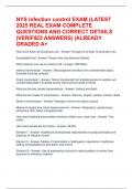 NYS infection control EXAM &lpar;LATEST 2025 REAL EXAM COMPLETE QUESTIONS AND CORRECT DETAILS &lpar;VERIFIED ANSWERS&rpar; &vert;ALREADY GRADED A&plus;