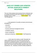 AACE CCT PRIMER 2025 UPDATED  ACTUAL EXAM WITH CORRECT  SOLUTIONS&period;