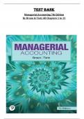 Test Bank &ndash; Managerial Accounting &lpar;7th Edition&rpar; by Karen Braun & Wendy Tietz &ndash; All Chapters 1 to 15