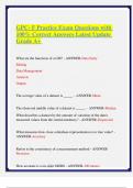 GPC- F Practice Exam Questions with 100&percnt; Correct Answers Latest Update Grade A&plus;