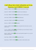 CAPT PRACTICE TEST UPDATED ACTUAL  Questions And CORRECT Answers