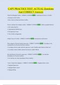CAPT PRACTICE TEST  ACTUAL Questions  And CORRECT Answers