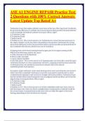 ASE A1 ENGINE REPAIR Practice Test 2 Questions with 100&percnt; Correct Answers Latest Update Top Rated A&plus;&period;