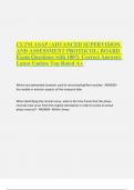 CLTM ASAP &lpar;ADVANCED SUPERVISION AND ASSESSMENT PROTOCOL&rpar; BOARD Exam Questions with 100&percnt; Correct Answers Latest Update Top Rated A&plus;