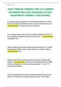 NAVY PMK-EE &lpar;PMKEE&rpar; FOR E-6 CAREER  INFORMATION 2025 UPDATED ACTUAL  EXAM WITH CORRECT SOLUTIONS&period; 