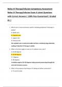 Relias IV Therapy&sol;Infusion Competency Assessment  Relias IV Therapy&sol;Infusion Exam A Latest Questions  with Correct Answers &vert; 100&percnt; Pass Guaranteed &vert; Graded  A&plus; &vert;