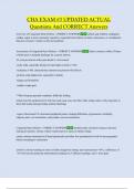 CHA EXAM &num;3 UPDATED ACTUAL  Questions And CORRECT Answers