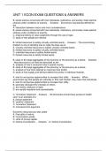 UNIT 1 ECON EXAM QUESTIONS & ANSWERS