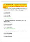 ENGINE REPAIR Exam 3 Questions with 100- Correct Answers Latest Update Top Rated A&plus;