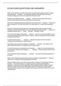 ECON EXAM QUESTIONS AND ANSWERS