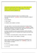 ENGINE REPAIR MICHIGAN MECHANIC Study Guide Questions with 100- Correct Answers Latest Update