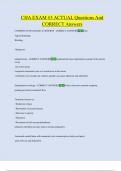 CHA EXAM &num;3 ACTUAL Questions And  CORRECT Answers 