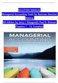 Managerial Accounting Tools for Business Decision Making 9th Edition SOLUTION MANUAL 