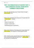 PMT 108 PRINCIPLES OF WATER TEST 3  2025 UPDATED ACTUAL EXAM WITH  CORRECT SOLUTIONS&period;