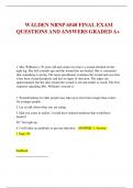 WALDEN NRNP 6540 FINAL EXAM QUESTIONS AND ANSWERS GRADED A&plus;