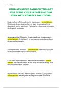 UTMB ADVANCED PATHOPHYSIOLOGY  5355 EXAM 3 2025 UPDATED ACTUAL  EXAM WITH CORRECT SOLUTIONS&period;