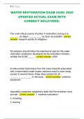 WATER RESTORATION EXAM IICRC 2025  UPDATED ACTUAL EXAM WITH  CORRECT SOLUTIONS&period;