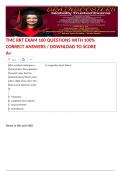 TMC RRT EXAM 160 QUESTIONS WITH 100&percnt; CORRECT ANSWERS &sol; DOWNLOAD TO SCORE A&plus; &vert; GUARANTEED SUCCESS