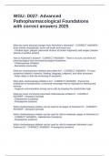 WGU&colon; D027&colon; Advanced Pathopharmacological Foundations with correct answers 2025