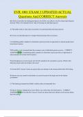 EVR 1001 EXAM 3 UPDATED ACTUAL  Questions And CORRECT Answers