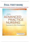 2025 Advanced Practice Nursing&colon; Essentials for Role Development 5th Edition Lucille A&period; Joel EdD&comma; APN&comma; FAAN ISBN-13&colon; 978-1-7196-4277-4 TEST BANK